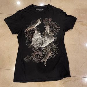 Cat fireworks tee shirt!